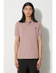 Βαμβακερό μπλουζάκι πόλο Fred Perry χρώμα: ροζ, M6000.S52