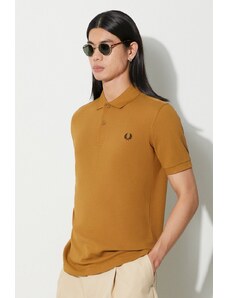 Βαμβακερό μπλουζάκι πόλο Fred Perry χρώμα: καφέ, M6000.S81