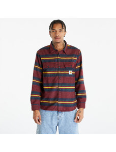 Ανδρικά μπουφάν Carhartt WIP Oregon Shirt Jacket Starco Stripe, Bordeaux
