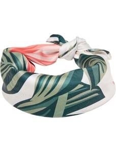 Urban Classics Accessoires Large satin scarf with green floral pattern
