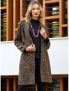 ANNA RAXEVSKY Γυναικείο animal print παλτό Z23206, Χρώμα Πολύχρωμο, Μέγεθος S