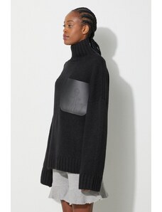 Μάλλινο πουλόβερ JW Anderson γυναικείο, χρώμα: μαύρο, KW1005.YN0144 F3KW1005.YN0144