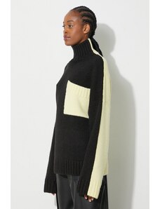 Μάλλινο πουλόβερ JW Anderson γυναικείο, χρώμα: μαύρο, KW1004.YN0144 F3KW1004.YN0144
