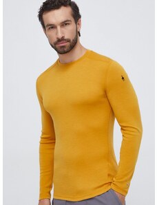 Λειτουργικό μακρυμάνικο πουκάμισο Smartwool Classic Thermal Merino χρώμα: κίτρινο