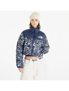 Γυναικεία puffer jacket The North Face Nuptse Short Jacket Dusty Periwinkle Water Distortion Small Print/ Summit Navy