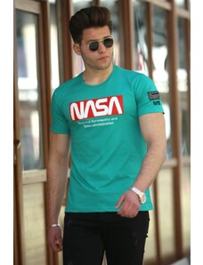 Madmext Green Printed Men's T-Shirt 4526