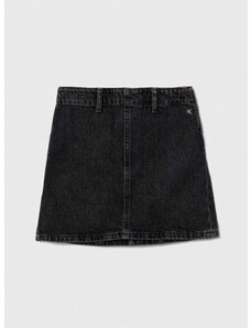 Παιδική τζιν φούστα Calvin Klein Jeans χρώμα: μαύρο