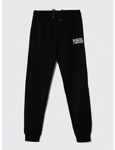 Παντελόνι φόρμας Karl Lagerfeld χρώμα: μαύρο