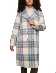 RINO PELLE Ολλανδικό γυναικείο καρό παλτό Rakia 7002310 blue checked, Χρώμα Πολύχρωμο, Μέγεθος 44