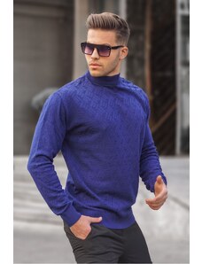 Madmext Cobalt Turtleneck Men's Knitwear Sweater 6301