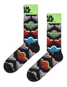 Κάλτσες Ανδρικά Happy Socks Μαύρο Star Wars Yoda Sock P000272
