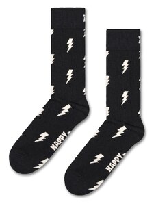 Κάλτσες Ανδρικά Happy Socks Μαύρο Flash Sock P000132