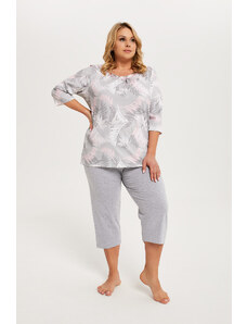 Italian Fashion Bartonia women's pyjamas, 3/4 sleeve, 3/4 leg - print/melange