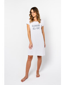 Italian Fashion Glamour women's shirt with short sleeves - light melange