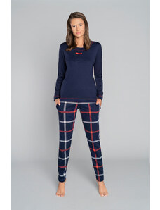 Italian Fashion Izera ́s pyjamas, long sleeves, long pants - navy blue/print