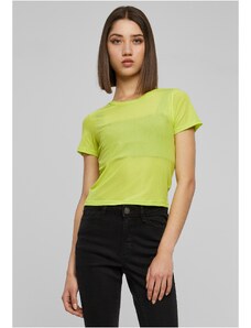 UC Ladies Women's Short Fishnet T-Shirt Frozen Yellow