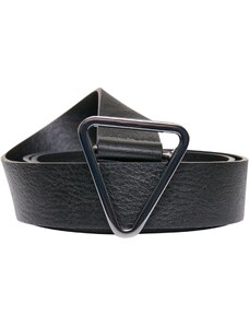 Urban Classics Accessoires Triangular buckle belt made of synthetic leather, black