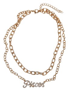 Urban Classics Accessoires Diamond Zodiac Pisces Necklace - Gold Color