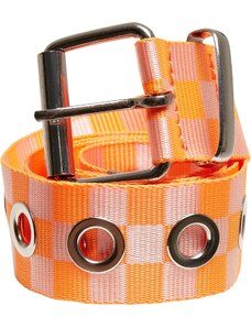Urban Classics Accessoires Checkered belt with eyelets neon orange/white