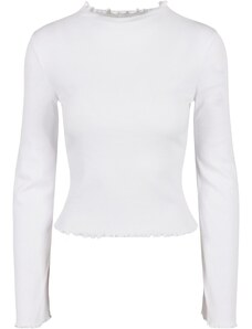 UC Ladies Women's ribbed turtleneck with long sleeves white