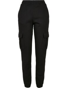UC Ladies Women's Cargo Sweat High Waisted Trousers - Black