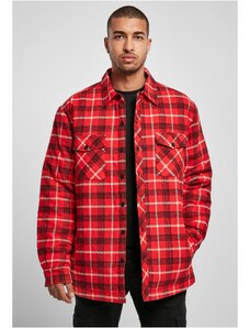 UC Men Plaid quilted shirt jacket red/black