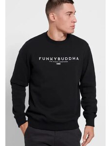 Funky Buddha ανδρικό φούτερ μαύρο FBM008-092-06-3