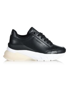 Calvin Klein SNEAKERS YW0YW01172 WEDGE RUNNER LACE UP WN BEH BLACK/BRIGHT WHITE