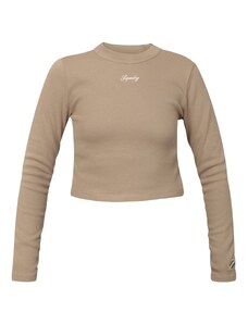 Superdry RIB LONG SLEEVE EMB FITTED TOP