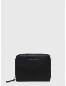 Δερμάτινο πορτοφόλι Marc O'Polo γυναικεία, χρώμα: μαύρο