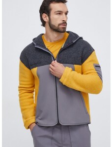 Αθλητική μπλούζα Smartwool Hudson χρώμα: γκρι, με κουκούλα