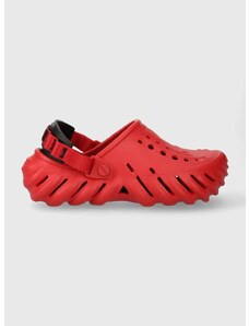 Παντόφλες Crocs Echo Clog χρώμα: κόκκινο, 207937