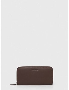 Δερμάτινο πορτοφόλι Marc O'Polo γυναικεία, χρώμα: καφέ 31019905301114