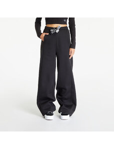 Γυναικείες φόρμες Calvin Klein Jeans Tape Wide Leg Jogger Sweatpants Black