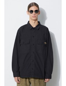 Βαμβακερό πουκάμισο Stan Ray CPO SHIRT ανδρικό, χρώμα: μαύρο AW2311149
