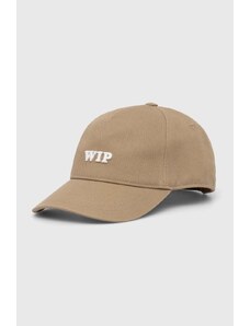 Βαμβακερό καπέλο του μπέιζμπολ Carhartt WIP χρώμα μπεζ