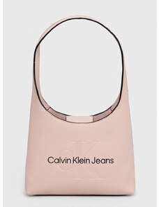 Τσάντα Calvin Klein Jeans χρώμα: ροζ