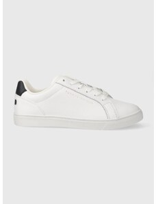 Δερμάτινα αθλητικά παπούτσια Tommy Hilfiger ESSENTIAL CUPSOLE SNEAKER χρώμα: άσπρο, FW0FW07687