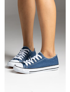 LOVEFASHIONPOINT Sneakers Γυναικεία Μπλε Τζιν Υφασμάτινα