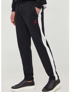 Παντελόνι φόρμας Polo Ralph Lauren χρώμα: μαύρο