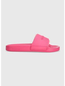 Παντόφλες Tommy Jeans TJW POOL SLIDE SEASONAL χρώμα: ροζ, EN0EN02432
