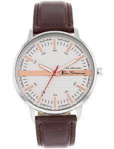 BEN SHERMAN The Originals - BS070BR, Silver case with Brown Leather Strap