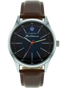 BEN SHERMAN The Originals - BS081UBR, Silver case with Brown Leather Strap