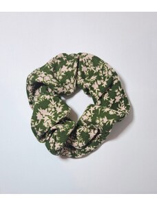 OEM Λαδί Scrunchie με Λουλούδια Κωδ. HA9584