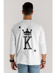UnitedKind King, Long Sleeve Μπλούζα σε λευκό χρώμα