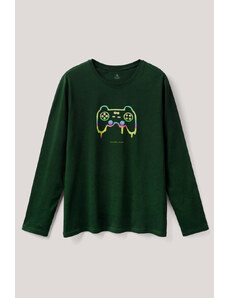 UnitedKind Gaming Vibes, Long Sleeve Μπλούζα σε πράσινο χρώμα