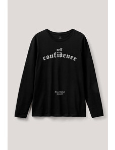 UnitedKind Self Confidence, Long Sleeve Μπλούζα σε μαύρο χρώμα