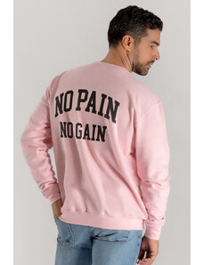 UnitedKind No Pain No Gain, Φούτερ χωρίς κουκούλα σε ροζ χρώμα