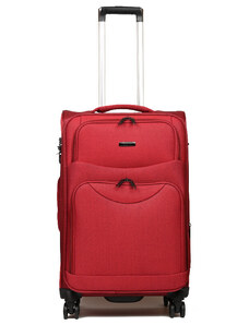 Μεσαία βαλίτσα από μπορντό ύφασμα Airplus με 4 ρόδες HAZ3C5 - 28562-09