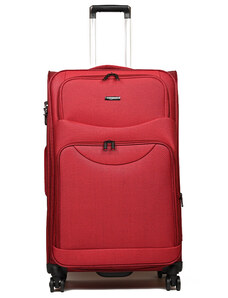 Μεγάλη βαλίτσα από μπορντό ύφασμα Airplus με 4 ρόδες Q2ULW83 - 28563-09